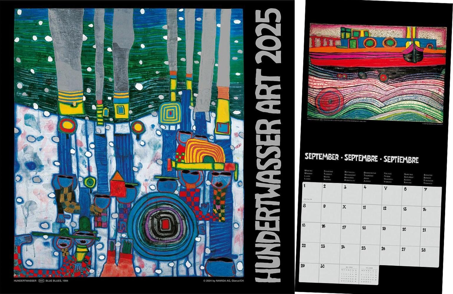 Cover: 9783910430143 | Hundertwasser Broschürenkalender Art 2025 | Wörner Verlag GmbH | 28 S.