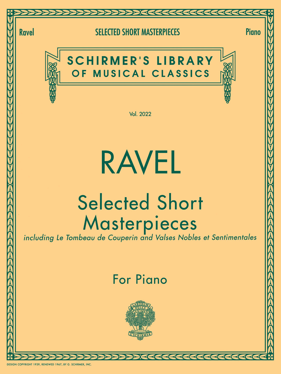 Cover: 73999816136 | Selected Short Masterpieces | Maurice Ravel | Piano Collection | Buch