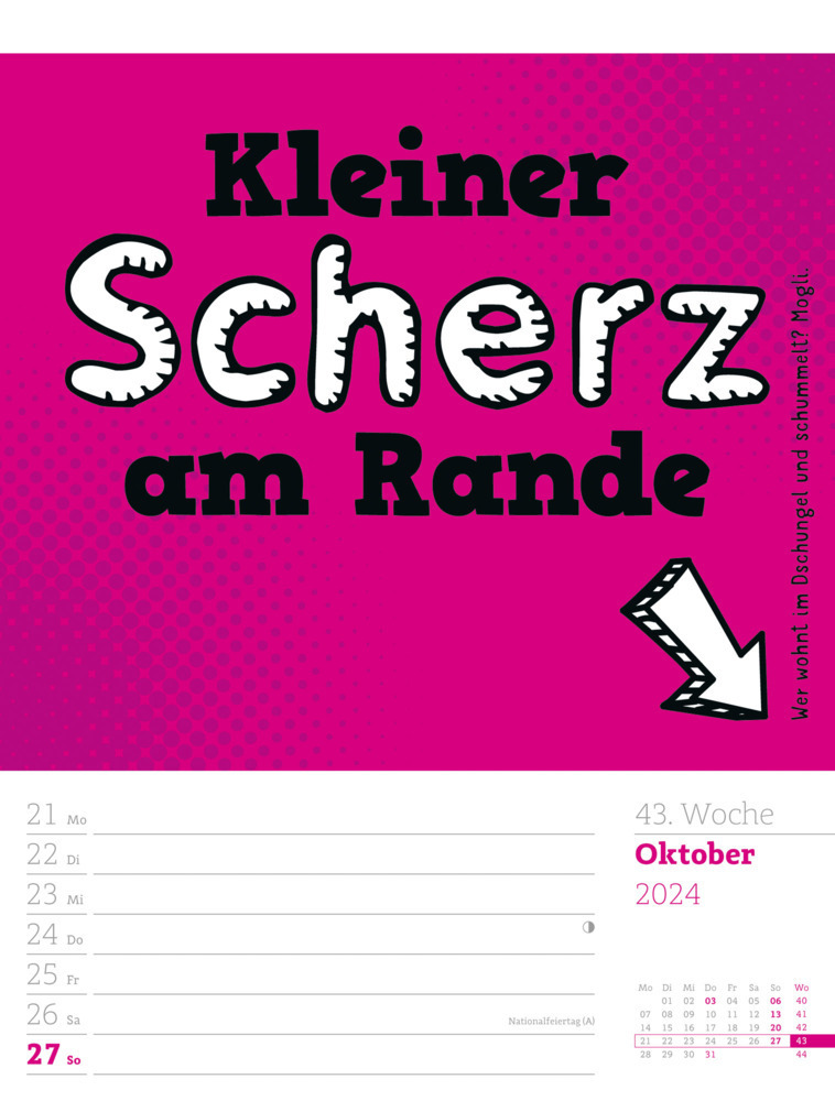 Bild: 9783838424958 | Klartext Sprüchekalender - Wochenplaner Kalender 2024 | Kunstverlag