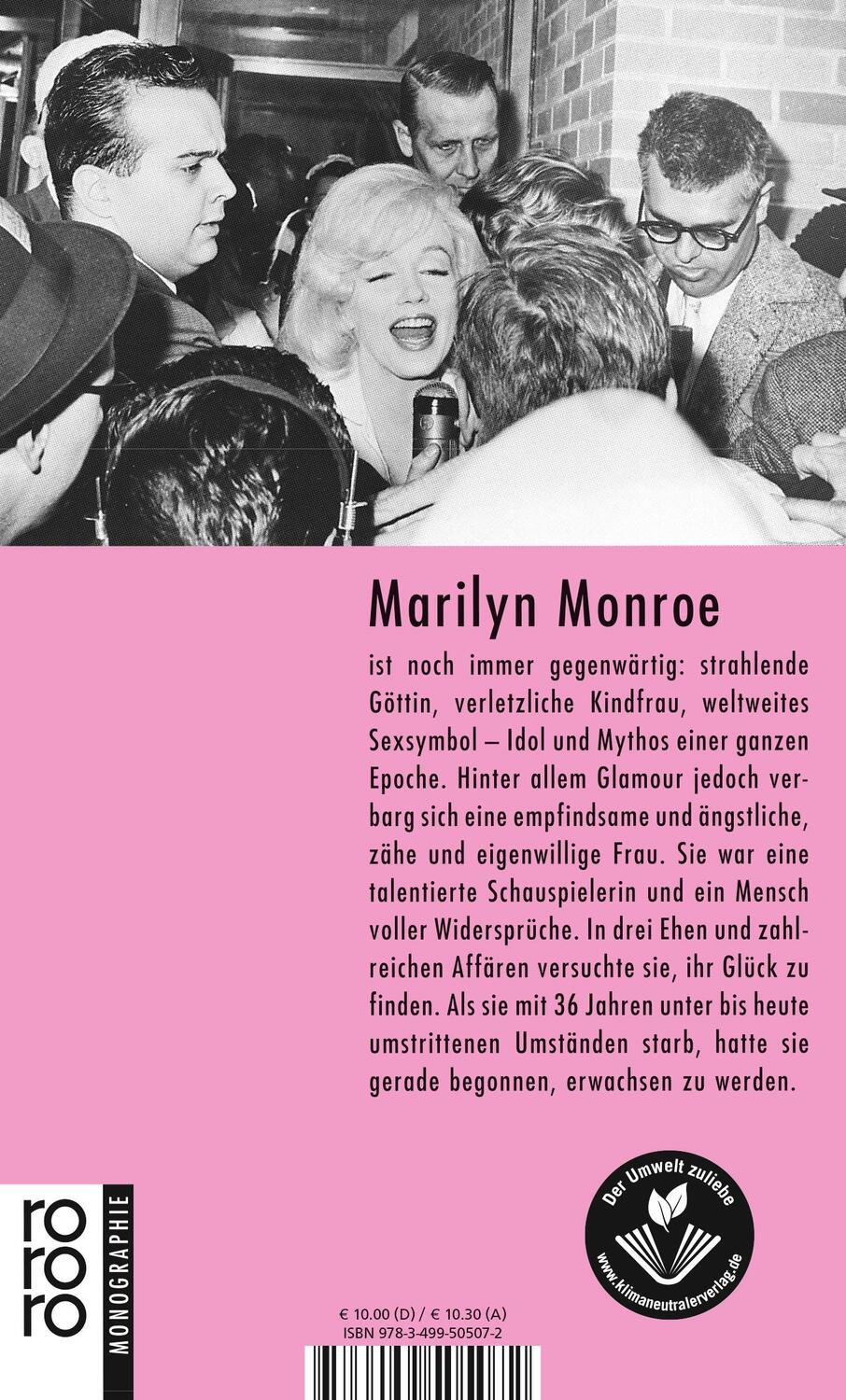Rückseite: 9783499505072 | Marilyn Monroe | Ruth-Esther Geiger | Taschenbuch | Deutsch | 1995
