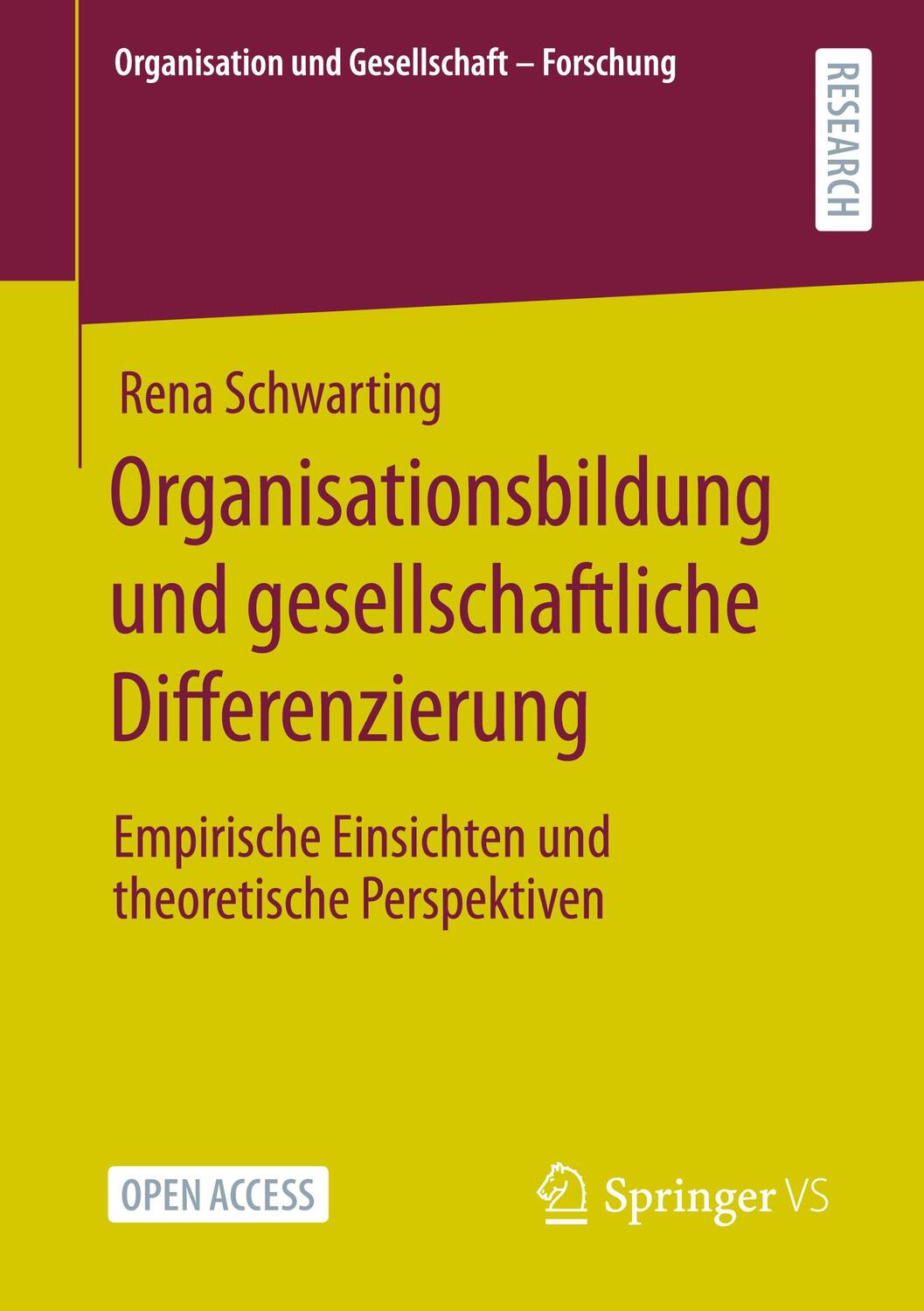 Cover: 9783658328719 | Organisationsbildung und gesellschaftliche Differenzierung | Buch