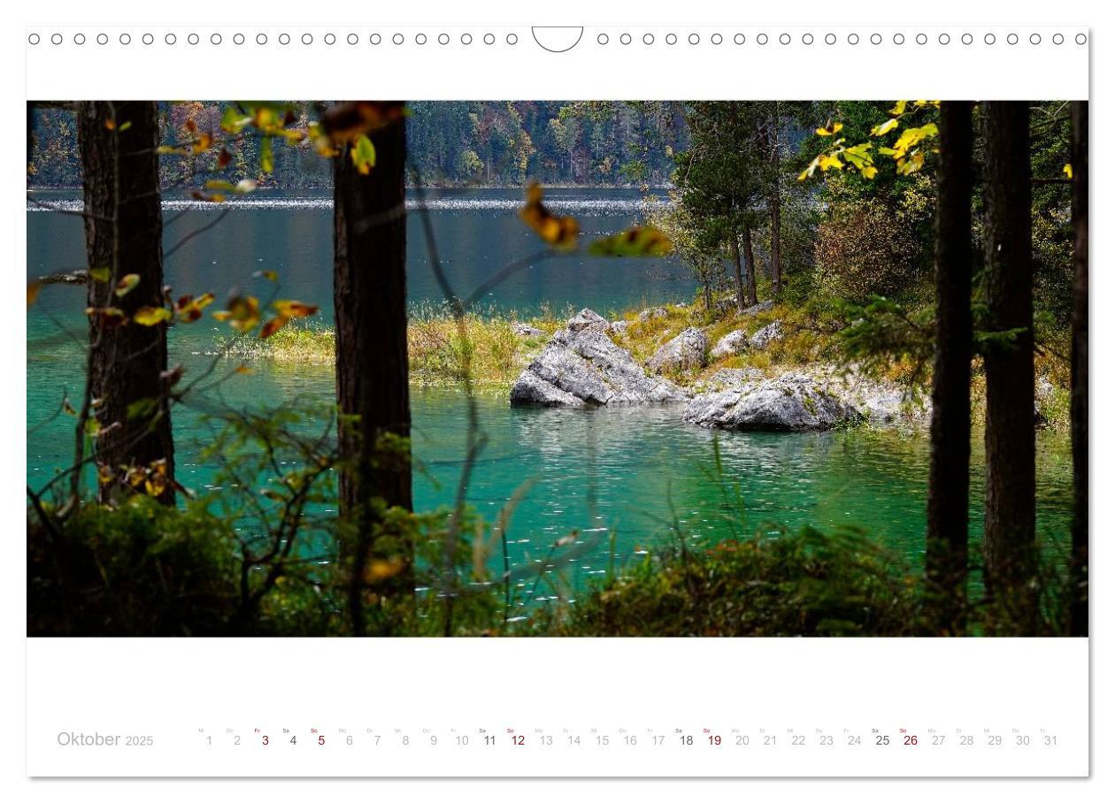 Bild: 9783435587766 | Unterwegs am Eibsee (Wandkalender 2025 DIN A3 quer), CALVENDO...