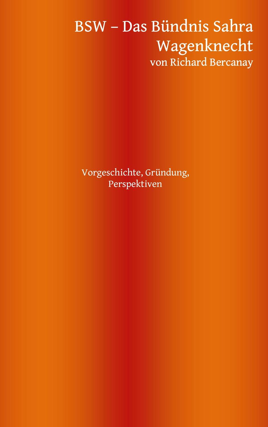 Cover: 9783758318849 | BSW - Bündnis Sahra Wagenknecht | Richard Bercanay | Taschenbuch