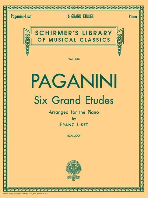 Cover: 9780793545339 | 6 Grande Etudes After N. Paganini: Schirmer Library of Classics...