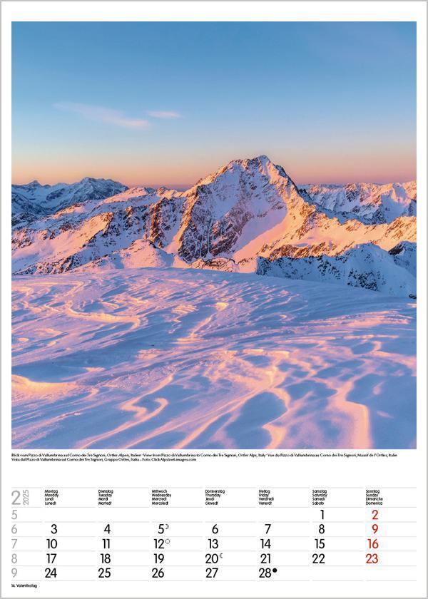 Bild: 9783731876090 | Alpen 2025 | Wandkalender mit Fotos von den Alpen. Format 30 x 42 cm.