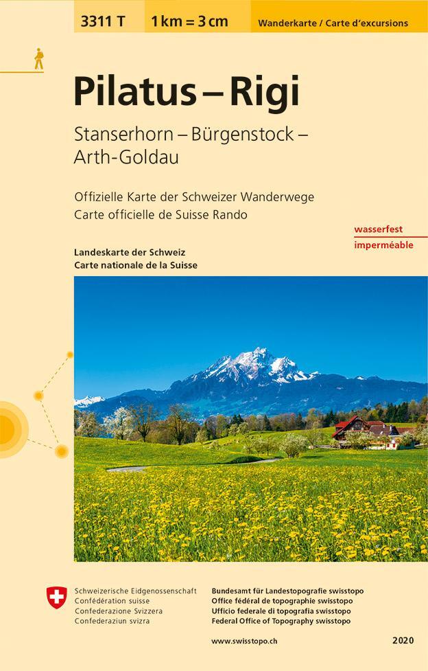 Cover: 9783302333113 | Swisstopo 1 : 33 333 Pilatus - Rigi | (Land-)Karte | Deutsch | 2014