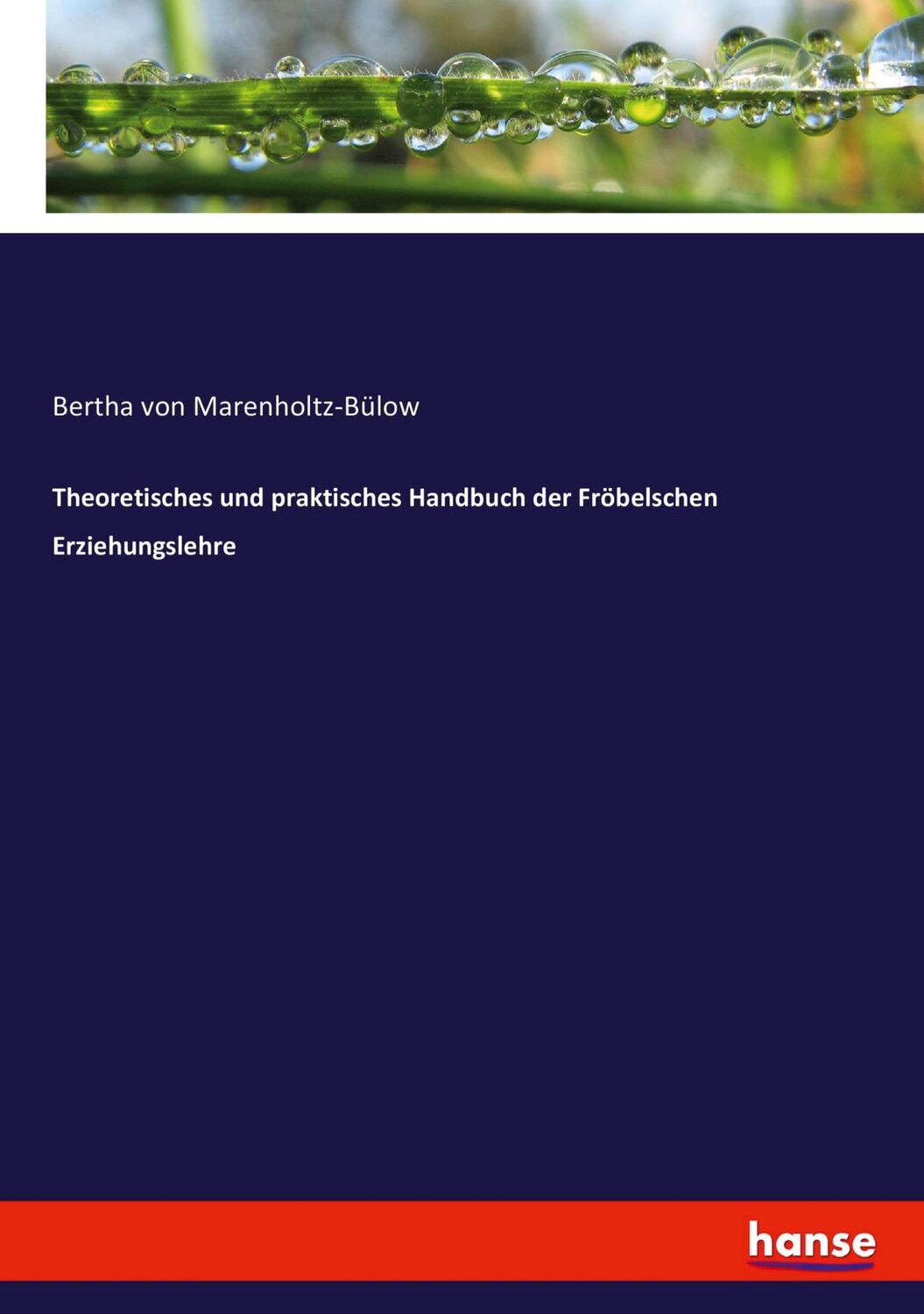 Cover: 9783743440302 | Theoretisches und praktisches Handbuch der Fröbelschen Erziehungslehre