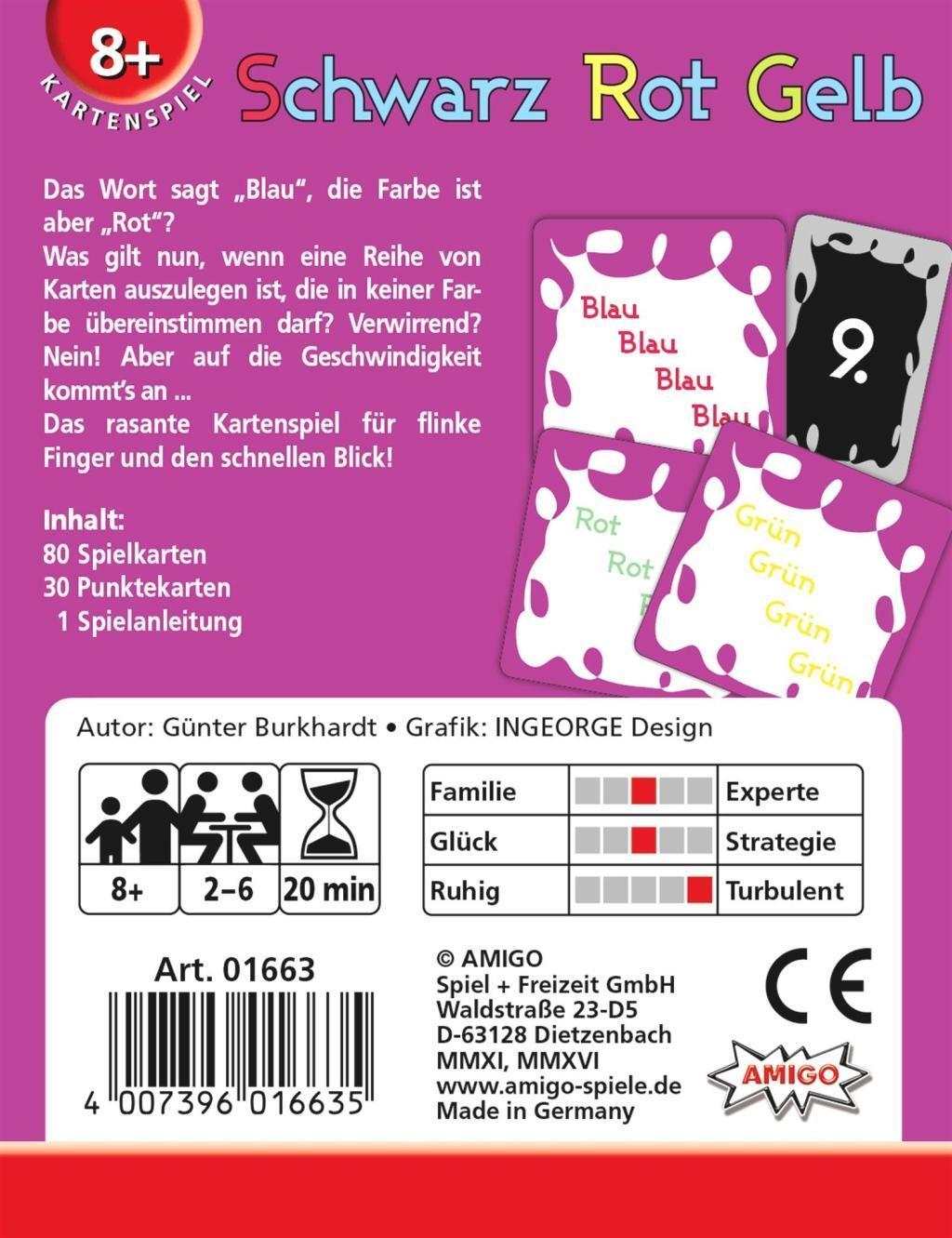 Bild: 4007396016635 | Schwarz Rot Gelb Refresh | AMIGO - Kartenspiel | Günter Burkhardt