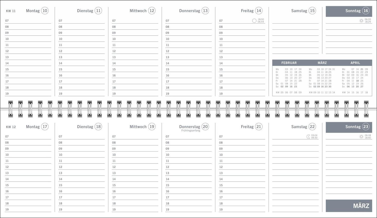 Bild: 9783756406678 | Wochenquerplaner Petrol 2025 | Heye | Kalender | Bürokalender Heye