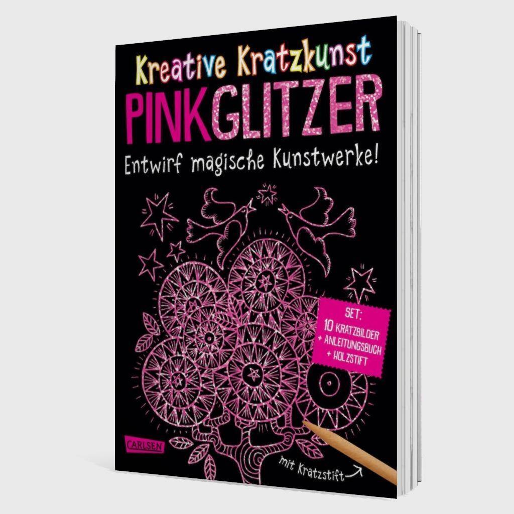 Bild: 9783551187482 | Kreative Kratzkunst: Pink Glitzer: Set mit 10 Kratzbildern,...