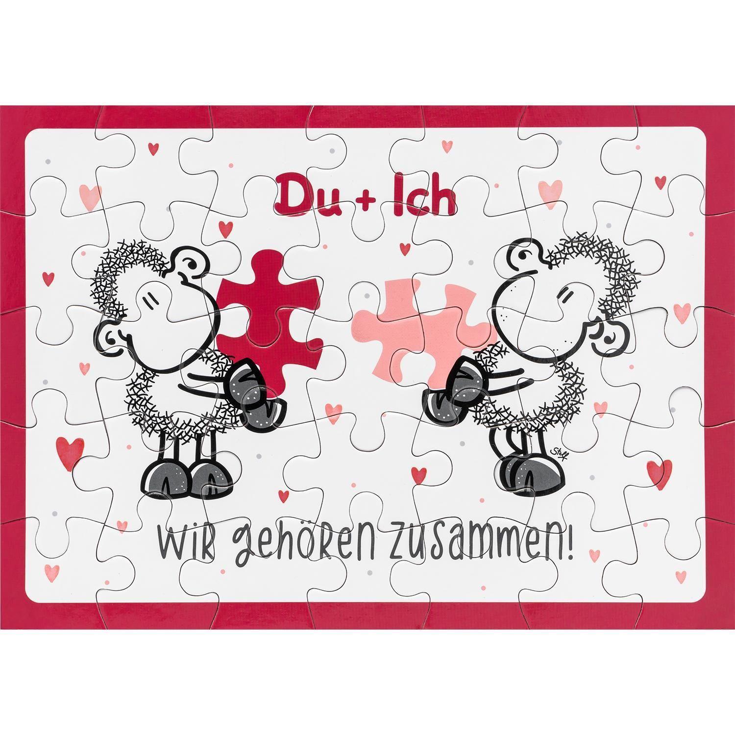 Bild: 4036018486426 | Sheepworld Puzzle aus 35 Teilen "Du + Ich, Wir gehören zusammen"