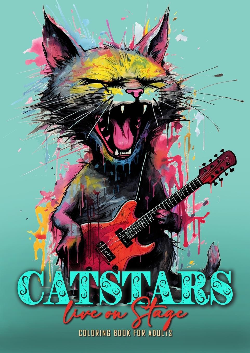 Cover: 9783758434051 | Catstars live on Stage Coloring Book for Adults | Monsoon Publishing