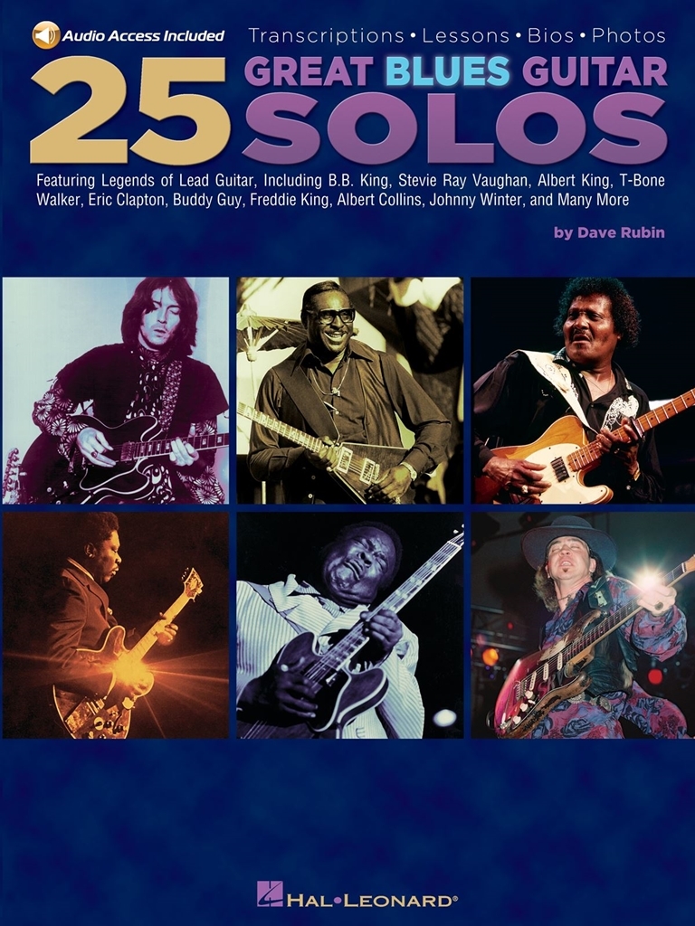 Cover: 884088052676 | 25 Great Blues Guitar Solos | Guitar Book | Buch + Online-Audio | 2007