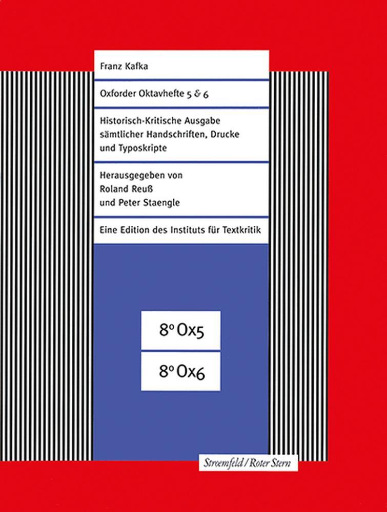Cover: 9783835337060 | Oxforder Oktavhefte 5 &amp; 6 | Faksimile-Edition | Franz Kafka | Buch