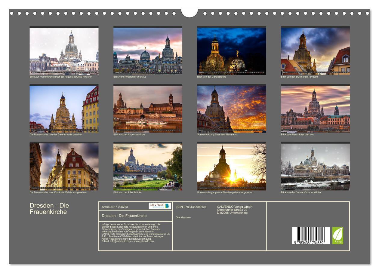 Bild: 9783435734559 | Dresden - Die Frauenkirche (Wandkalender 2025 DIN A3 quer),...