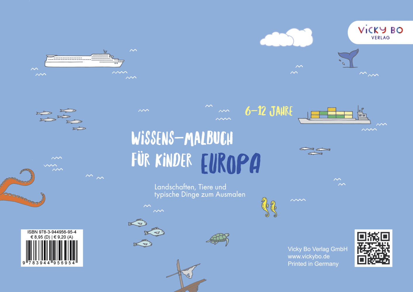 Bild: 9783944956954 | Wissens-Malbuch für Kinder - EUROPA | Vicky Bo | Broschüre | 36 S.