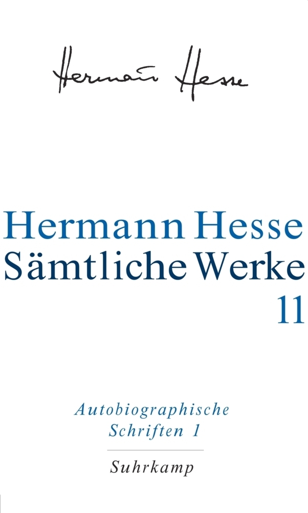 Cover: 9783518411117 | Autobiographische Schriften. Tl.1 | Hermann Hesse | Buch | 2003