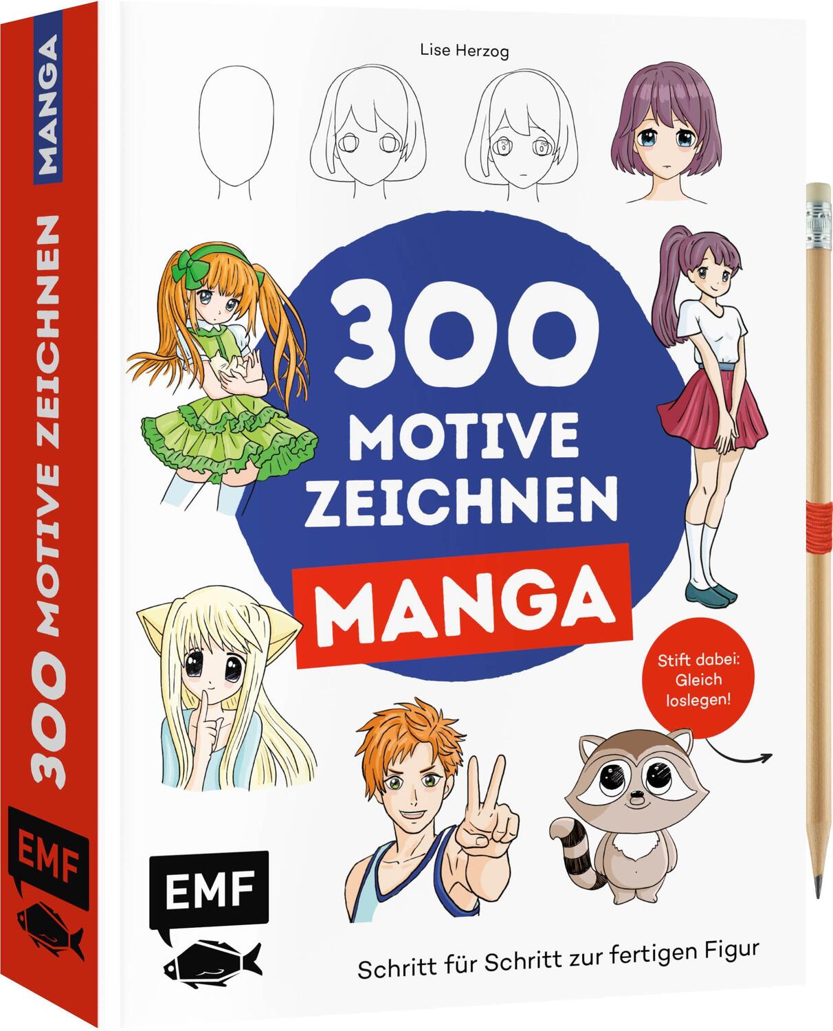 Cover: 9783745924787 | 300 Motive zeichnen - Manga | Lise Herzog | Taschenbuch | 448 S.