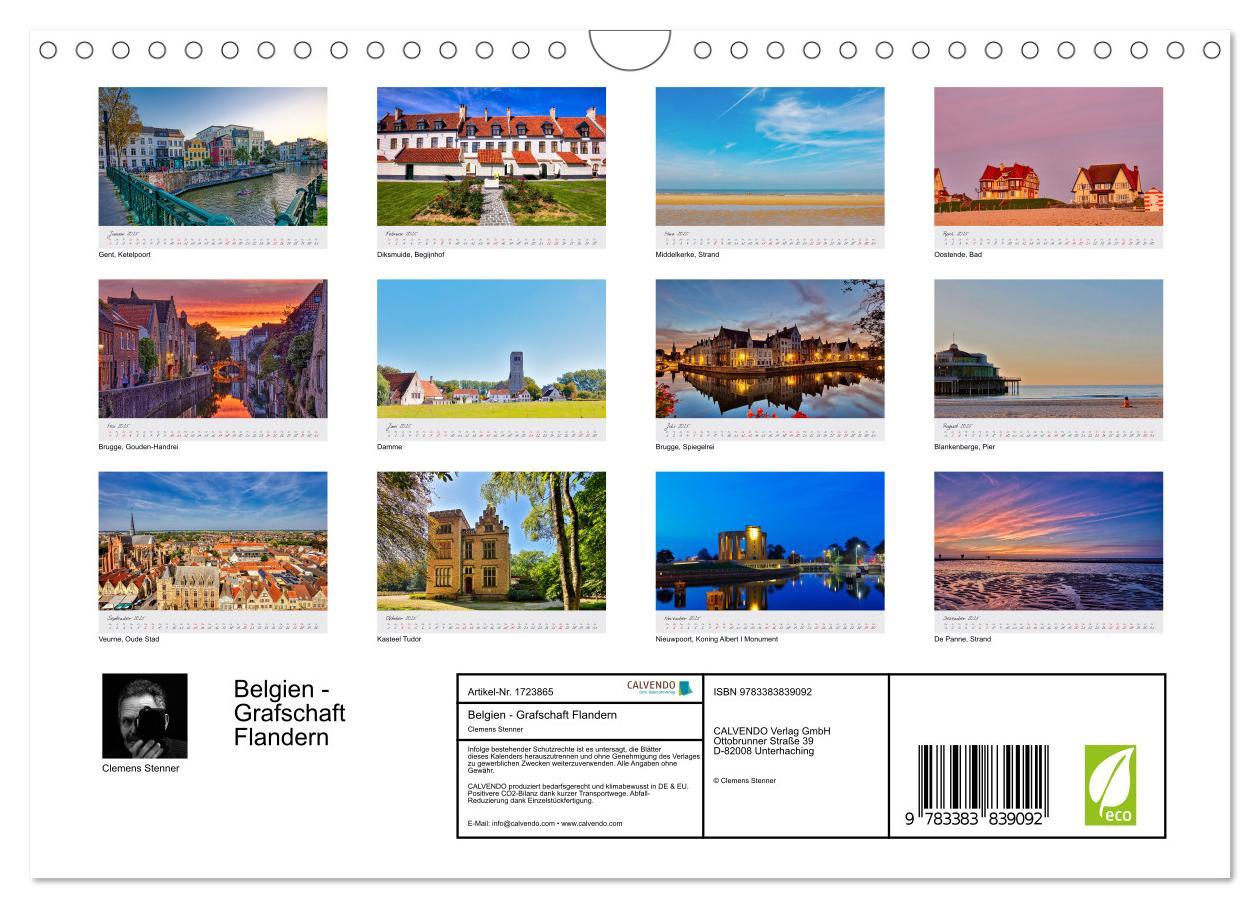 Bild: 9783383839092 | Belgien - Grafschaft Flandern (Wandkalender 2025 DIN A4 quer),...