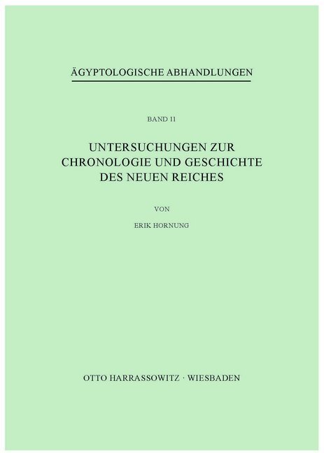 Cover: 9783447000574 | Untersuchungen zur Chronologie und Geschichte des Neuen Reiches | Buch
