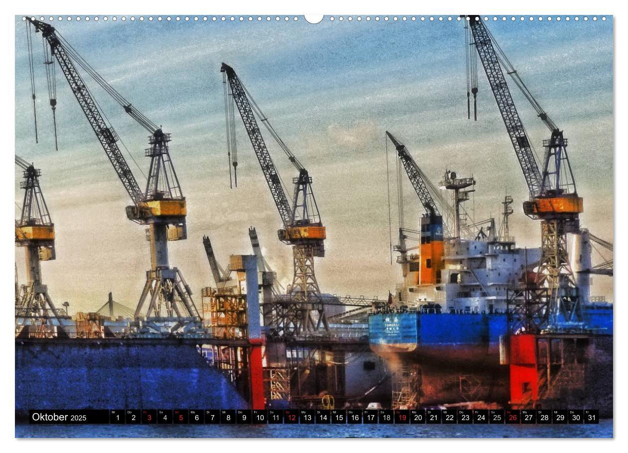 Bild: 9783435689538 | Faszination Hafen - Hamburg (Wandkalender 2025 DIN A2 quer),...