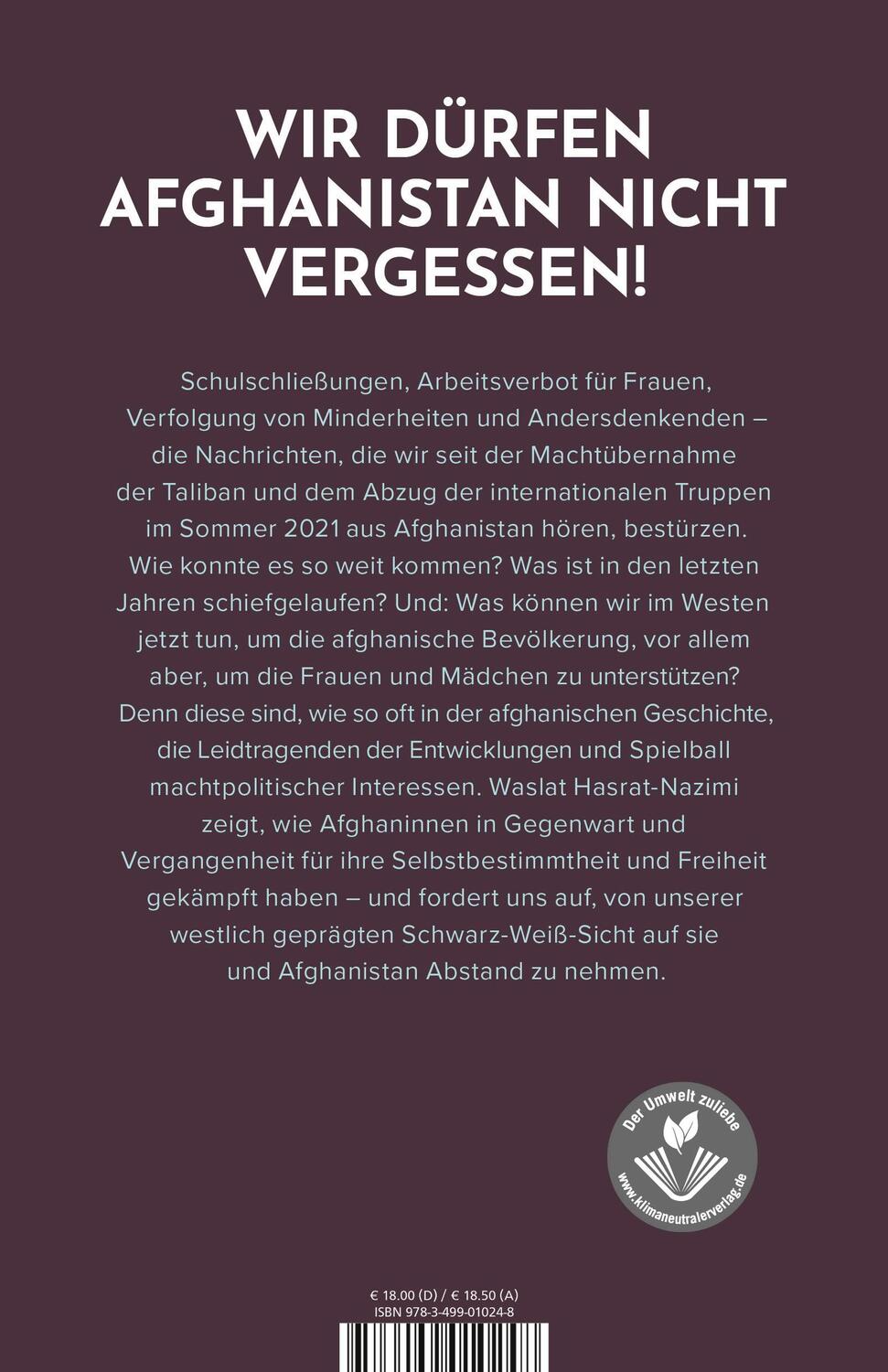 Rückseite: 9783499010248 | Die Löwinnen von Afghanistan | Der lange Kampf um Selbstbestimmung