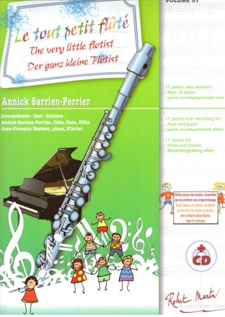 Cover: 9790231048117 | Le tout petit fluté (+Online Audio) pour flute et piano | Perrier