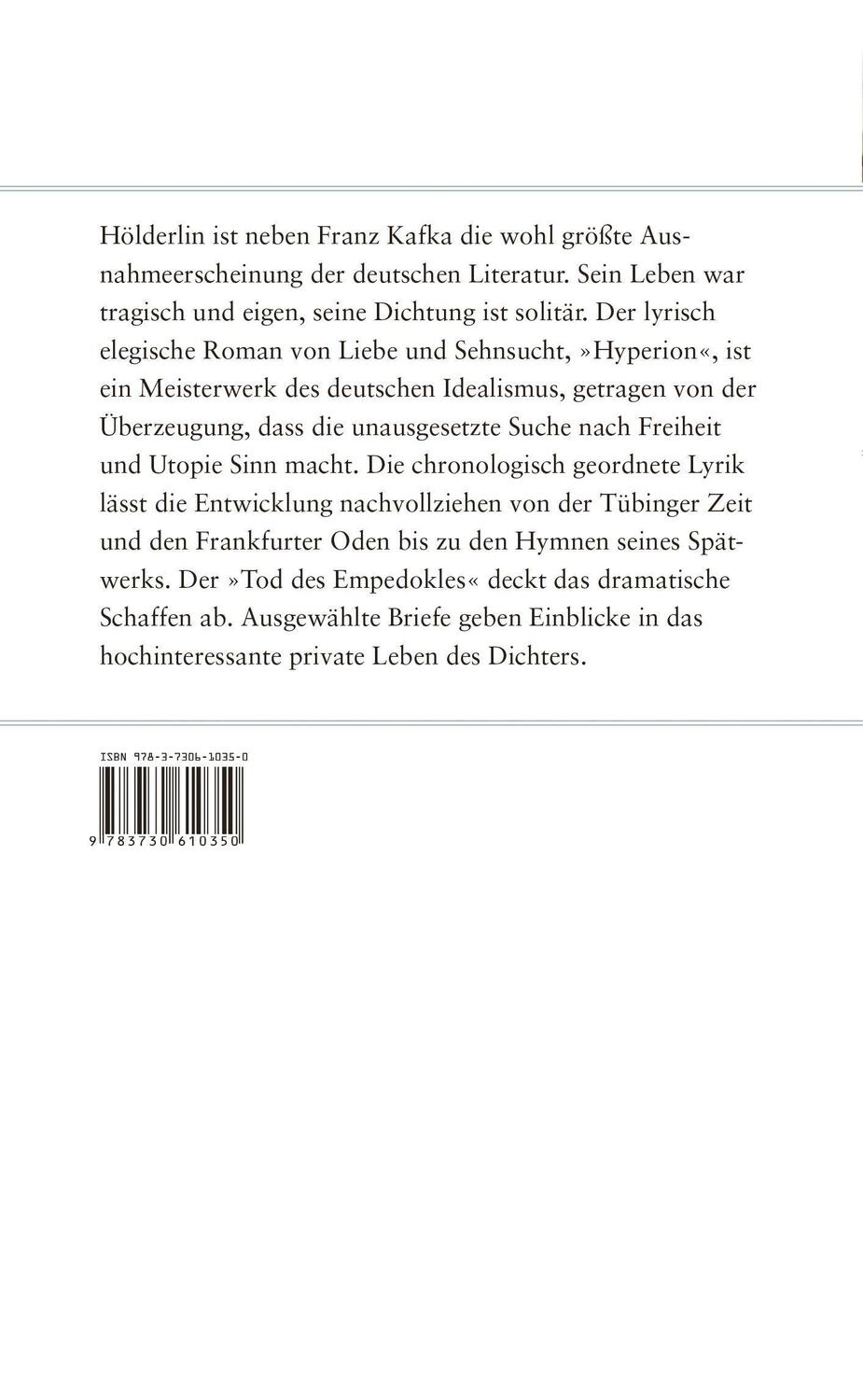 Bild: 9783730610350 | Hyperion und andere Werke | Friedrich Hölderlin | Buch | Deutsch