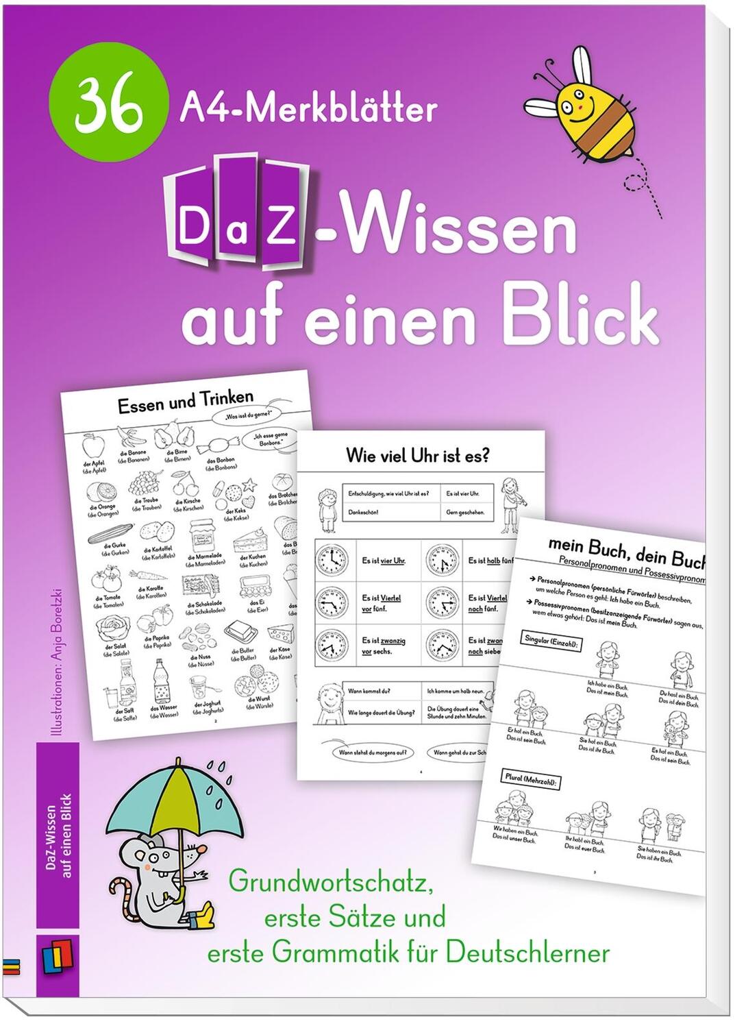 Bild: 9783834639974 | 36 A4-Merkblätter DaZ-Wissen auf einen Blick | Anja Boretzki | Buch