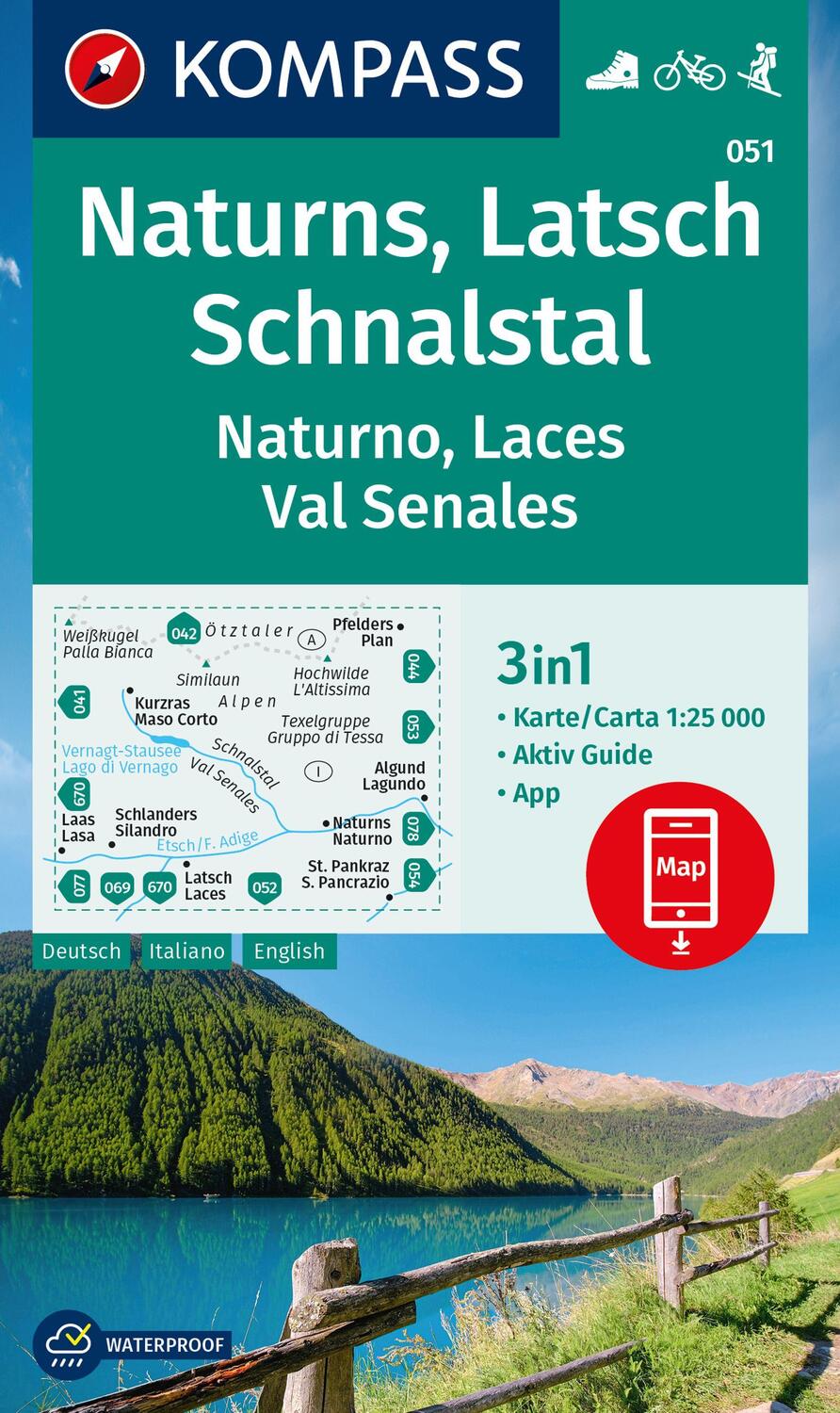 Cover: 9783991217268 | KOMPASS Wanderkarte 051 Naturns, Latsch, Schnalstal / Naturno,...