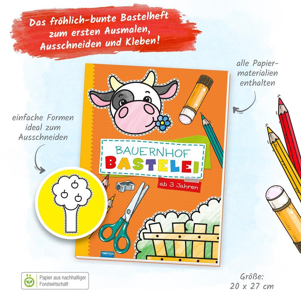 Bild: 9783965525290 | Trötsch Bastelbuch Bauernhof Bastelei | Bastelheft Beschäftigungsbuch