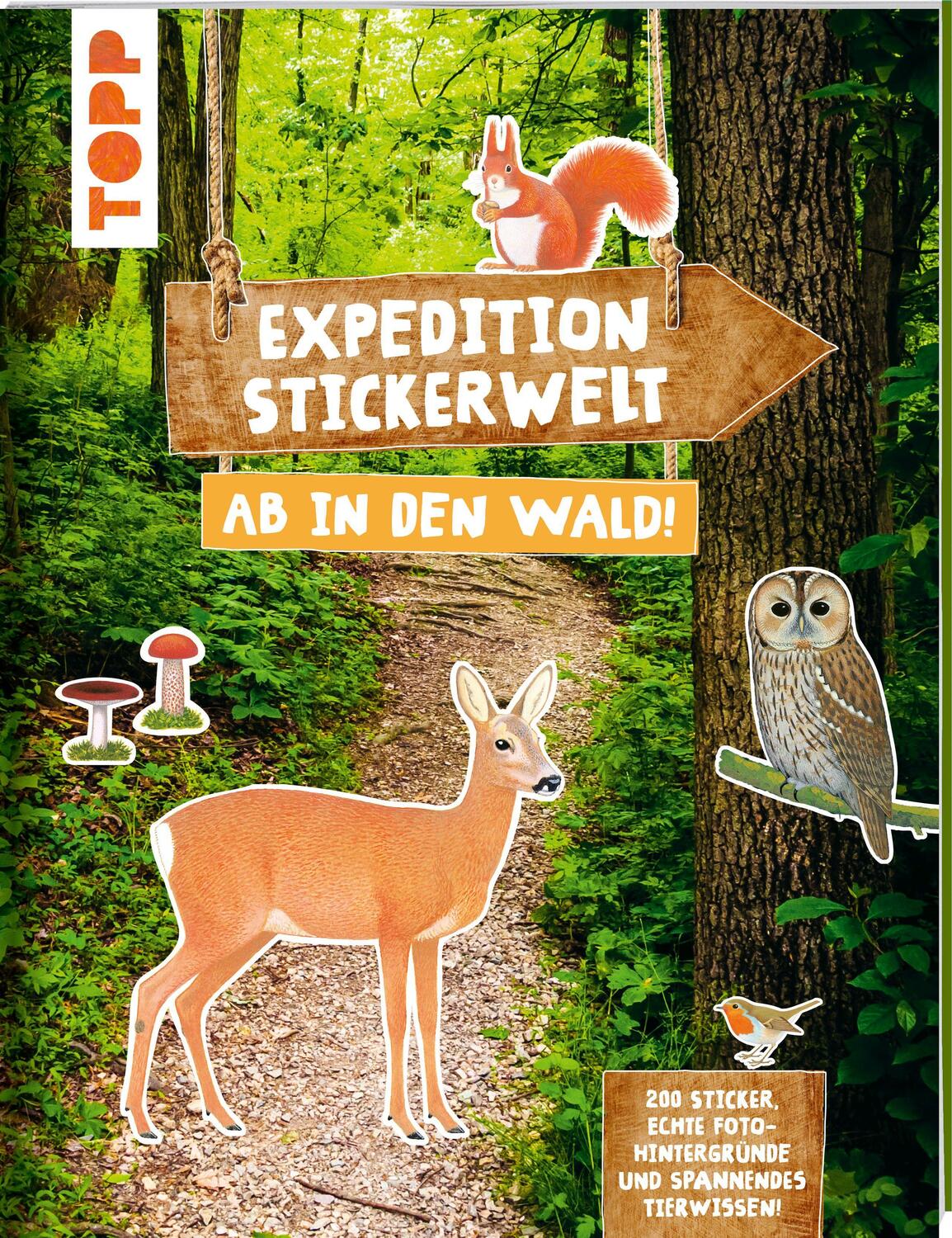 Cover: 9783772443961 | Expedition Stickerwelt - Ab in den Wald! | Frechverlag | Taschenbuch