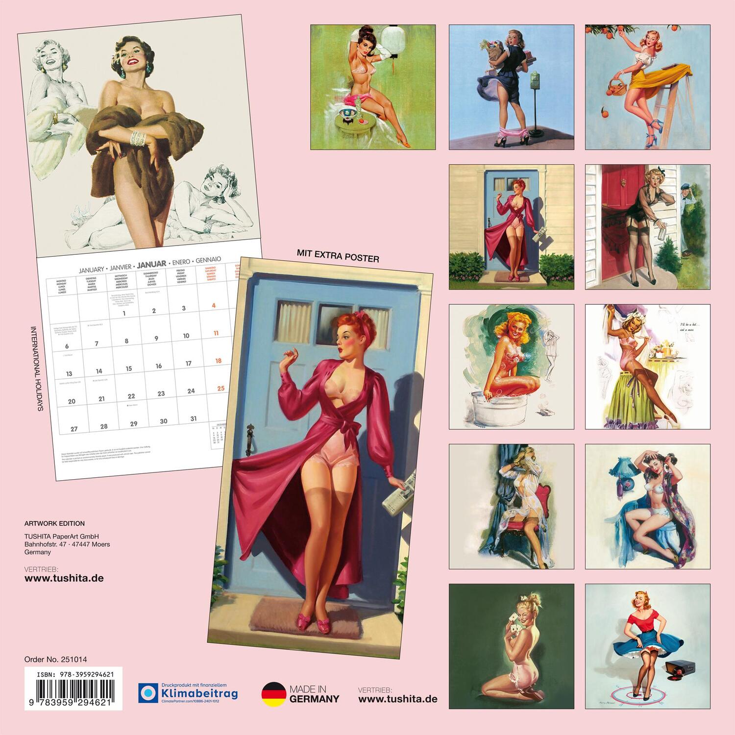 Rückseite: 9783959293952 | Pin Up History 2025 | Kalender 2025 | Kalender | Media Illustration