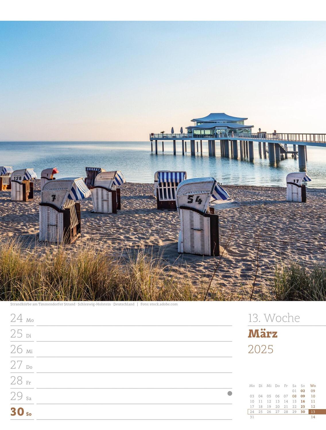 Bild: 9783838435039 | Am Meer - Wochenplaner Kalender 2025 | Ackermann Kunstverlag | 56 S.