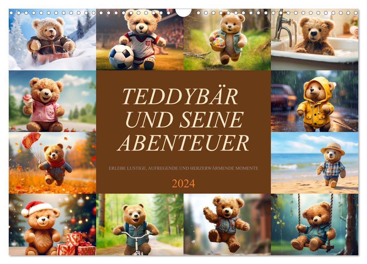 Cover: 9783383692123 | Teddybär und seine Abenteuer (Wandkalender 2024 DIN A3 quer),...