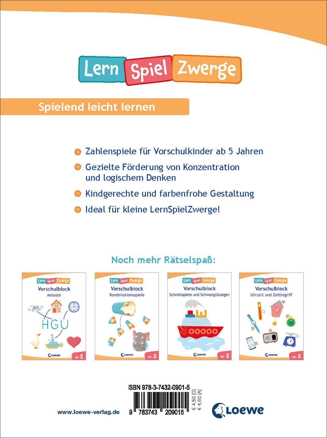 Rückseite: 9783743209015 | Die neuen LernSpielZwerge - Zahlenspiele | Taschenbuch | Deutsch