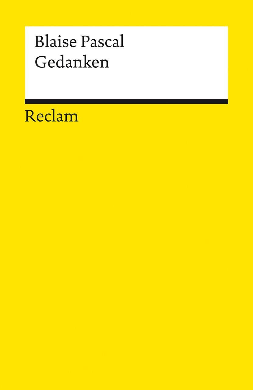 Cover: 9783150142271 | Gedanken über die Religion und einige andere Themen | Blaise Pascal