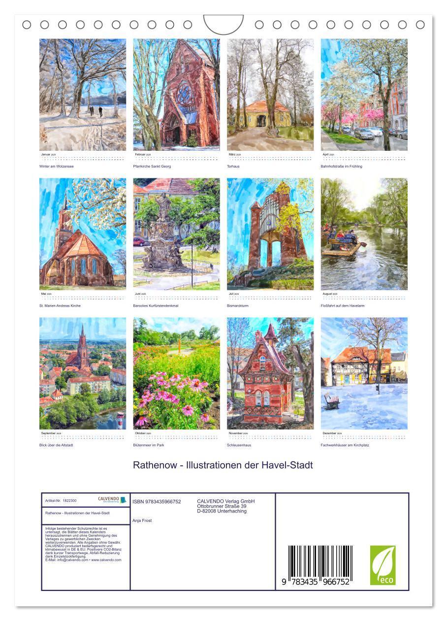 Bild: 9783435966752 | Rathenow - Illustrationen der Havel-Stadt (Wandkalender 2025 DIN A4...