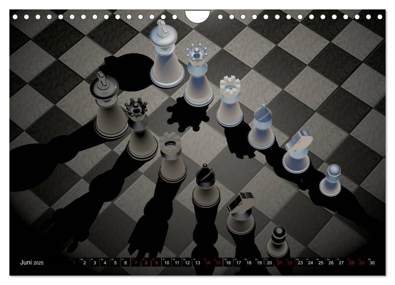 Bild: 9783435398614 | SCHACH - Spiel der Könige (Wandkalender 2025 DIN A4 quer), CALVENDO...