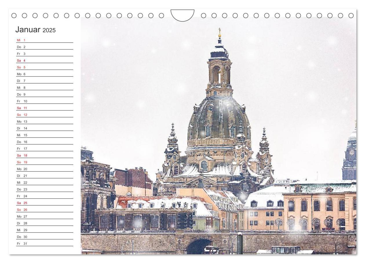 Bild: 9783435533756 | Dresden - Die Frauenkirche (Wandkalender 2025 DIN A4 quer),...