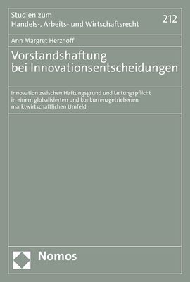 Cover: 9783756003402 | Vorstandshaftung bei Innovationsentscheidungen | Ann Margret Herzhoff