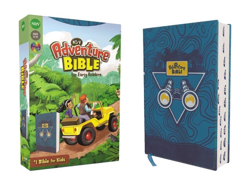 Cover: 9780310461876 | NIrV, Adventure Bible for Early Readers, Leathersoft, Blue, Full...