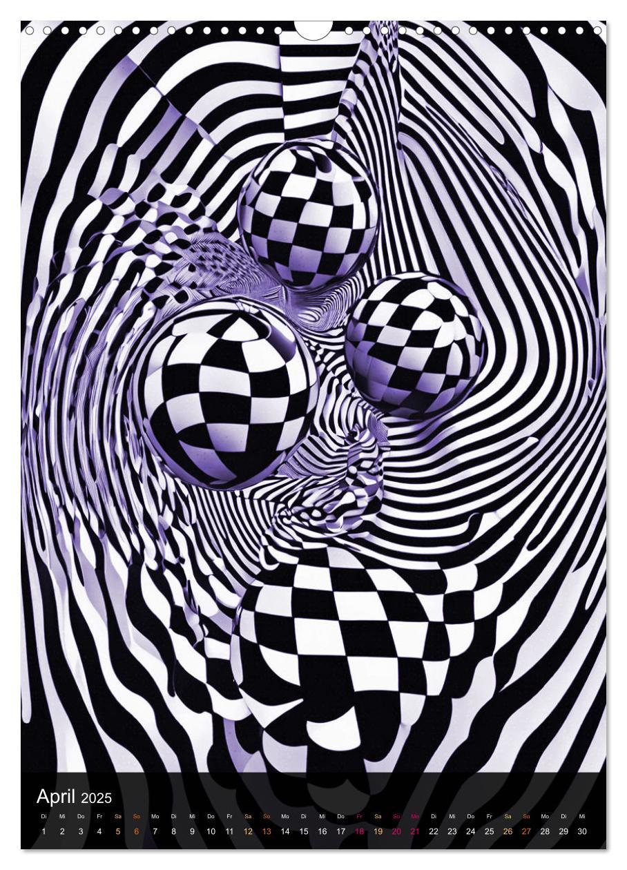 Bild: 9783383828218 | OP Art Nichts für schwache Augen (Wandkalender 2025 DIN A3 hoch),...