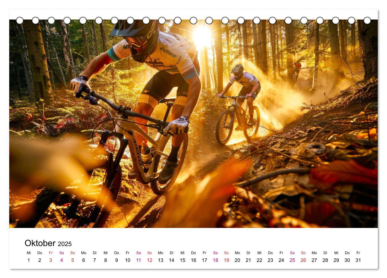 Bild: 9783457149898 | Mountainbike Erlebnisse (Tischkalender 2025 DIN A5 quer), CALVENDO...