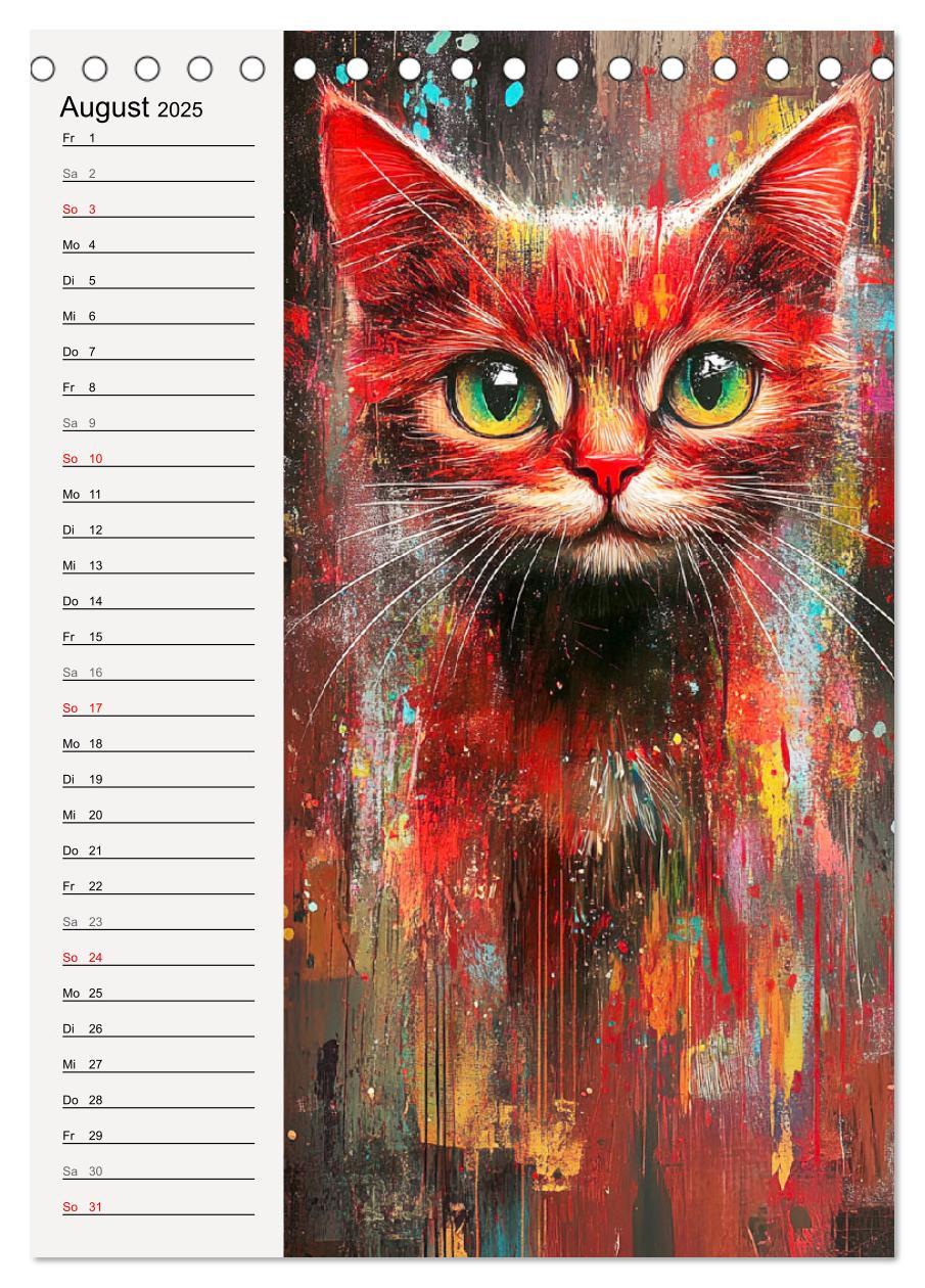 Bild: 9783457211991 | Katzenportraits. Moderne Samtpfoten-Kunst (Tischkalender 2025 DIN...