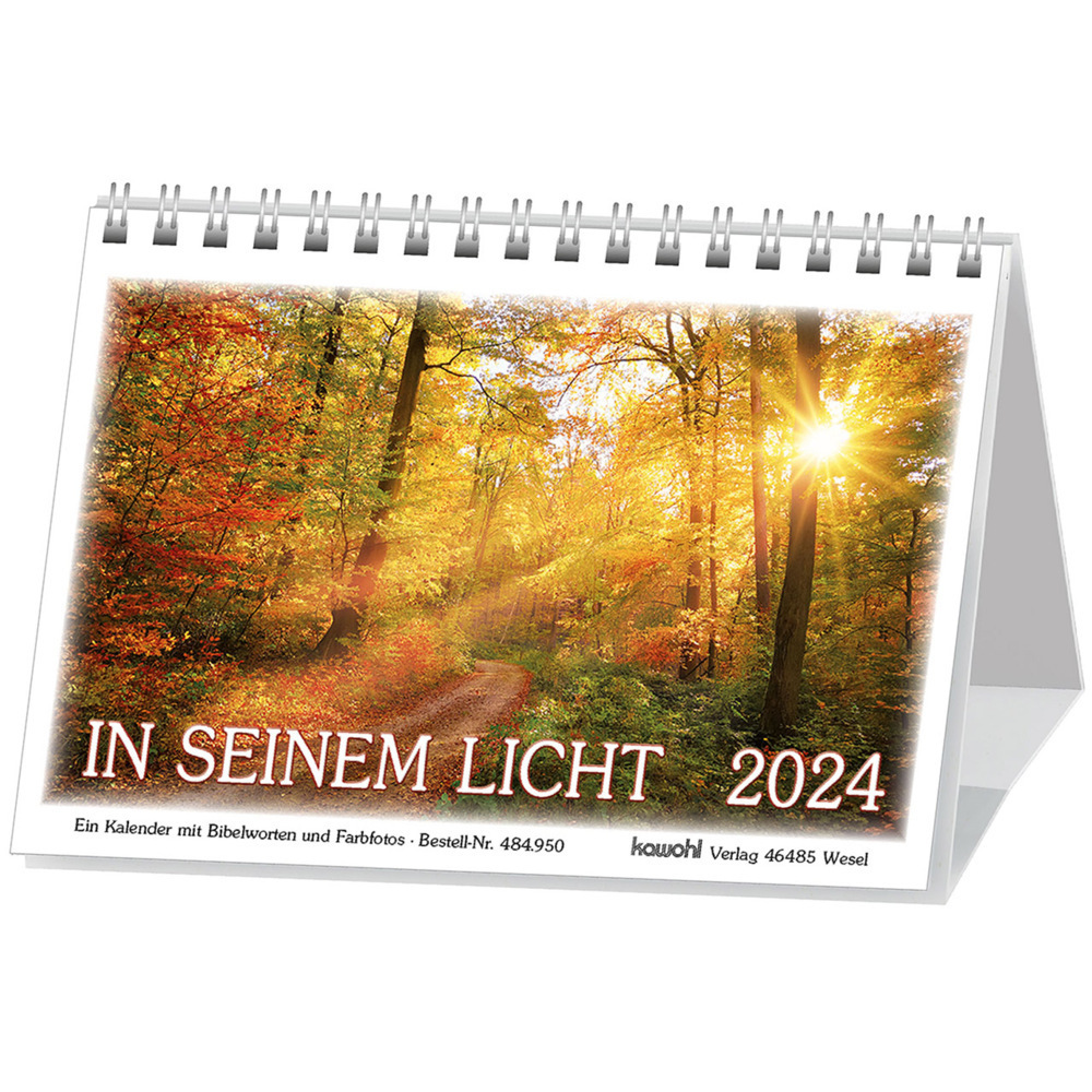 Cover: 9783754895047 | In seinem Licht 2024 | Kalender mit Stimmungsbildern und Bibelworten