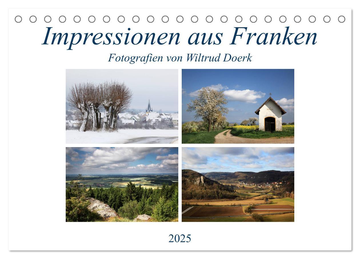 Cover: 9783435521517 | Impressionen aus Franken (Tischkalender 2025 DIN A5 quer), CALVENDO...