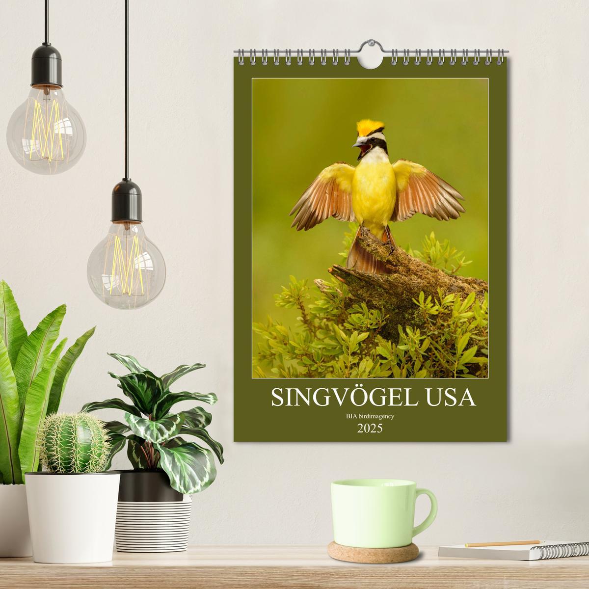 Bild: 9783435987801 | Singvögel USA (Wandkalender 2025 DIN A4 hoch), CALVENDO Monatskalender