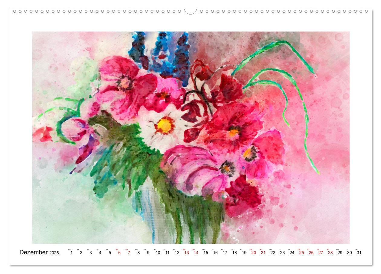 Bild: 9783383977060 | Blüten &amp; Blumen Aquarelle - Farbenfrohe Schönheiten (Wandkalender...