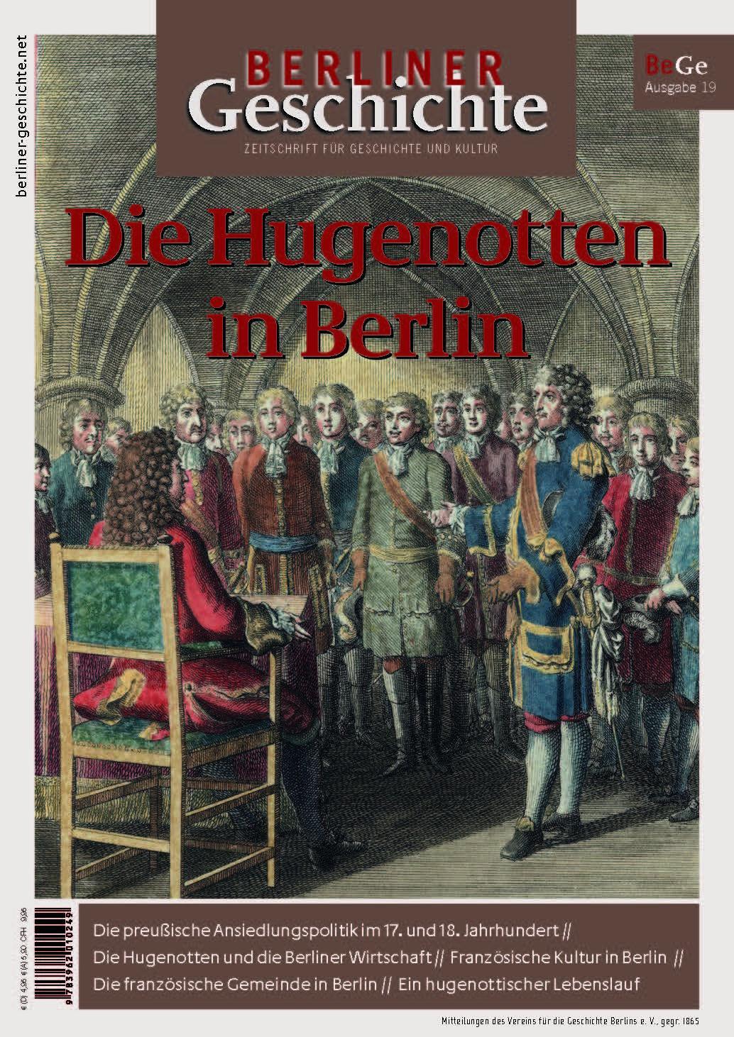 Cover: 9783962010249 | Berliner Geschichte - Zeitschrift für Geschichte und Kultur | Deutsch